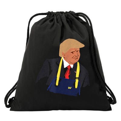 Trump Won Funny Trump Making Fries 2024 Gift Drawstring Bag