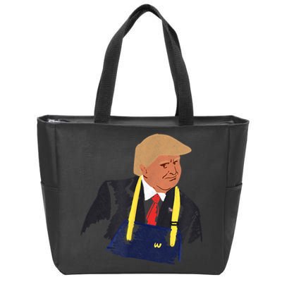 Trump Won Funny Trump Making Fries 2024 Gift Zip Tote Bag