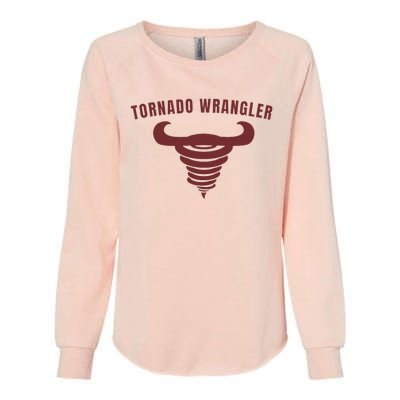 Tornado Wrangler Funny Design Womens California Wash Sweatshirt