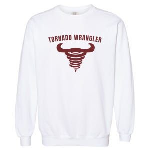 Tornado Wrangler Funny Design Garment-Dyed Sweatshirt