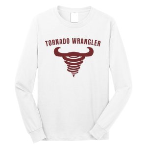 Tornado Wrangler Funny Design Long Sleeve Shirt