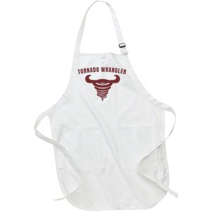 Tornado Wrangler Funny Design Full-Length Apron With Pockets