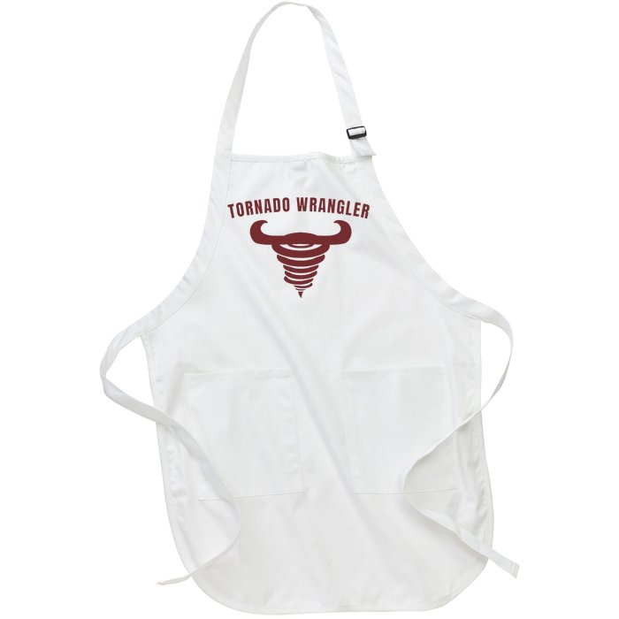 Tornado Wrangler Funny Design Full-Length Apron With Pockets