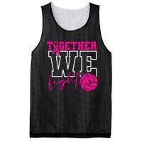 Together We Fight Breast Cancer Awareness Volleyball Lover Mesh Reversible Basketball Jersey Tank