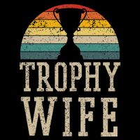 Trophy Wife Funny Vintage Wedding Anniversary Doggie Tank