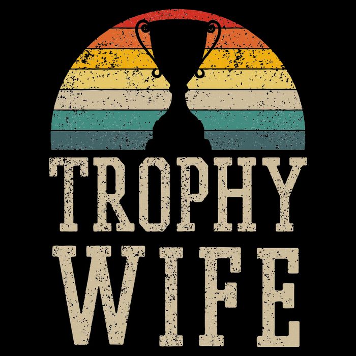 Trophy Wife Funny Vintage Wedding Anniversary Doggie Tank