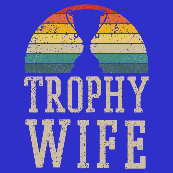 Trophy Wife Funny Vintage Wedding Anniversary Long Sleeve Shirt