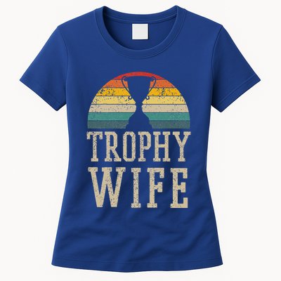 Trophy Wife Funny Vintage Wedding Anniversary Womens T-Shirt