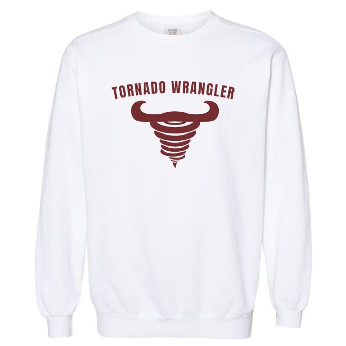 Tornado Wrangler Funny Design Garment-Dyed Sweatshirt