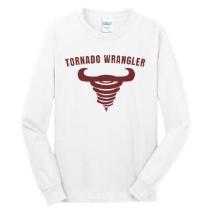 Tornado Wrangler Funny Design Tall Long Sleeve T-Shirt