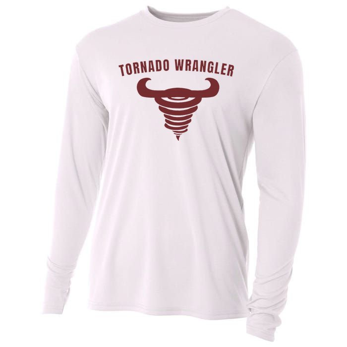 Tornado Wrangler Funny Design Cooling Performance Long Sleeve Crew