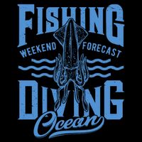 The Weekend Forecast Is Ocean Fishing And Diving Drawstring Bag