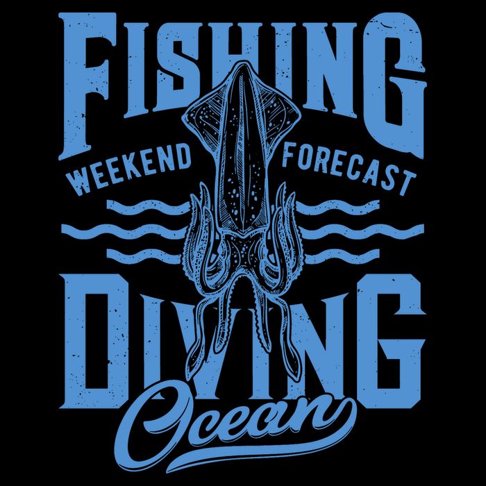 The Weekend Forecast Is Ocean Fishing And Diving Drawstring Bag