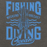 The Weekend Forecast Is Ocean Fishing And Diving Cotton Canvas Backpack