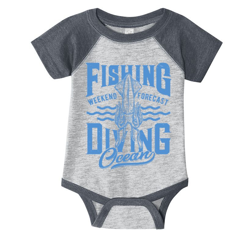 The Weekend Forecast Is Ocean Fishing And Diving Infant Baby Jersey Bodysuit