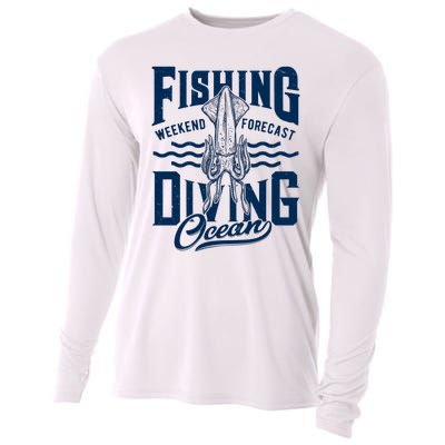 The Weekend Forecast Is Ocean Fishing And Diving Cooling Performance Long Sleeve Crew