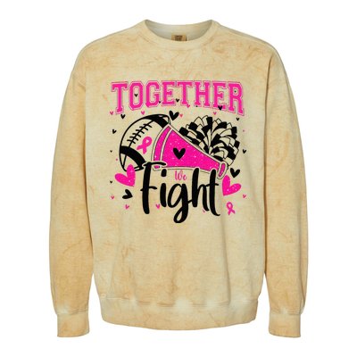 Together We Fight Breast Cancer Cheer Colorblast Crewneck Sweatshirt