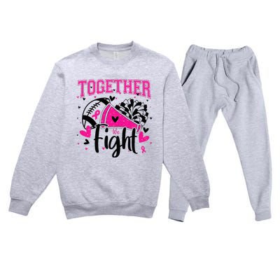 Together We Fight Breast Cancer Cheer Premium Crewneck Sweatsuit Set