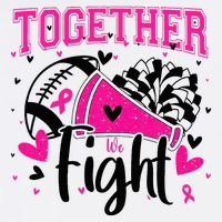 Together We Fight Breast Cancer Cheer V-Neck T-Shirt