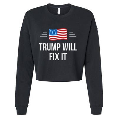 Trump Will Fix It Cropped Pullover Crew