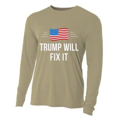 Trump Will Fix It Cooling Performance Long Sleeve Crew