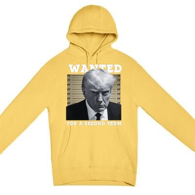 Trump Wanted For A Second Term Premium Pullover Hoodie