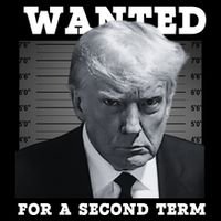 Trump Wanted For A Second Term Drawstring Bag