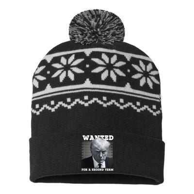 Trump Wanted For A Second Term USA-Made Snowflake Beanie