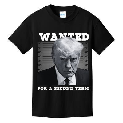 Trump Wanted For A Second Term Kids T-Shirt