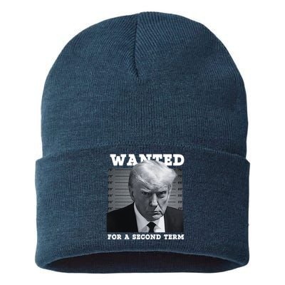 Trump Wanted For A Second Term Sustainable Knit Beanie