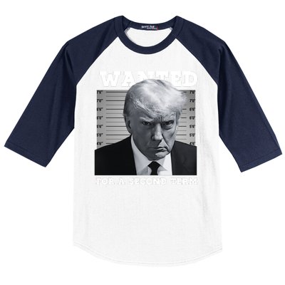 Trump Wanted For A Second Term Baseball Sleeve Shirt