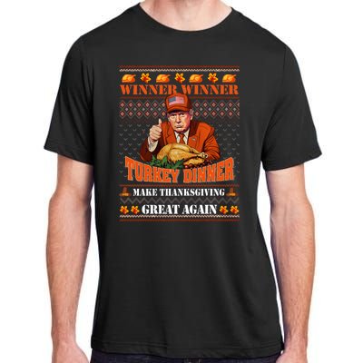 Trump Winner Funny Winner Turkey Dinner Thanksgiving Ugly Adult ChromaSoft Performance T-Shirt