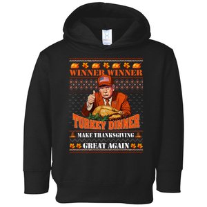 Trump Winner Funny Winner Turkey Dinner Thanksgiving Ugly Toddler Hoodie