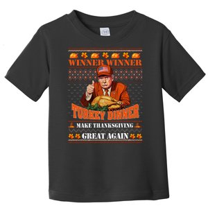 Trump Winner Funny Winner Turkey Dinner Thanksgiving Ugly Toddler T-Shirt