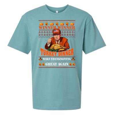 Trump Winner Funny Winner Turkey Dinner Thanksgiving Ugly Sueded Cloud Jersey T-Shirt