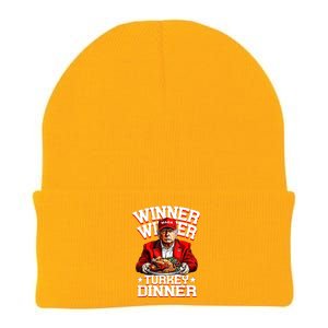 Trump Winner Funny Winner Turkey Dinner Thanksgiving Knit Cap Winter Beanie