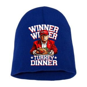 Trump Winner Funny Winner Turkey Dinner Thanksgiving Short Acrylic Beanie