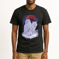 Three Wolves Family Portrait Painting Tall T-Shirt