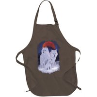 Three Wolves Family Portrait Painting Apron
