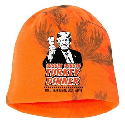 Trump Winner Funny Winner Turkey Dinner Thanksgiving Kati - Camo Knit Beanie