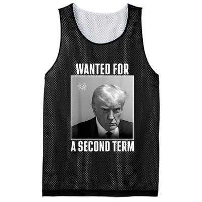 Trump Wanted For A Second Term Mesh Reversible Basketball Jersey Tank