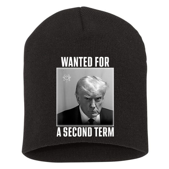 Trump Wanted For A Second Term Short Acrylic Beanie
