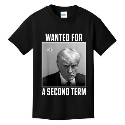 Trump Wanted For A Second Term Kids T-Shirt