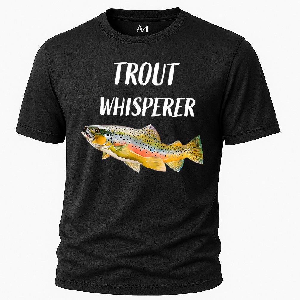Trout Whisperer Fishing Rainbow Trout Cooling Performance Crew T-Shirt
