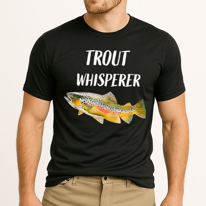 Trout Whisperer Fishing Rainbow Trout Cooling Performance Crew T-Shirt