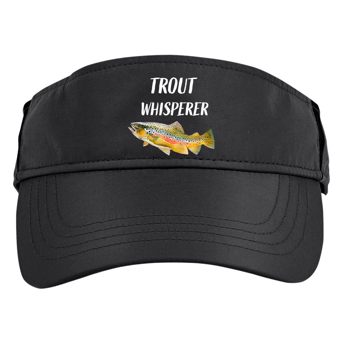 Trout Whisperer Fishing Rainbow Trout Adult Drive Performance Visor