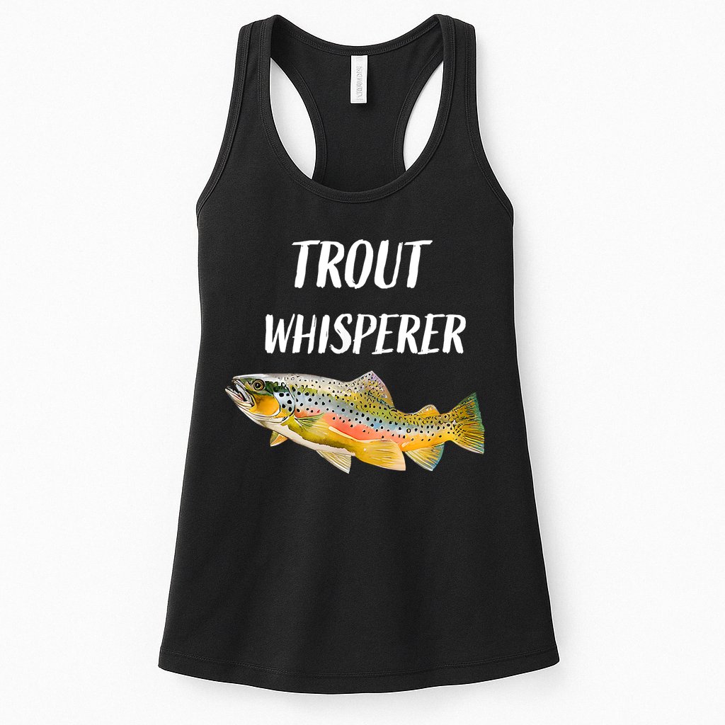 Trout Whisperer Fishing Rainbow Trout Womens Tank Top