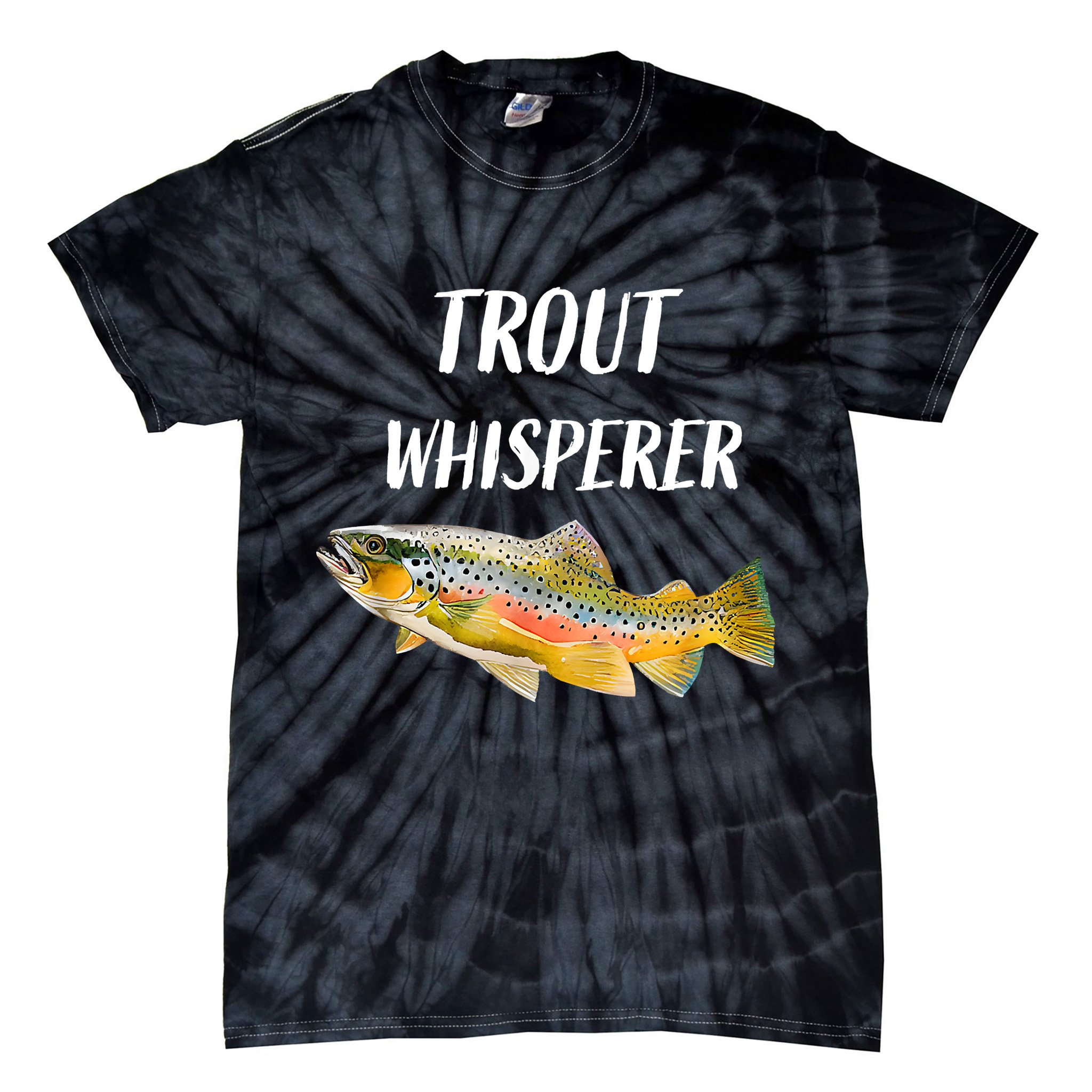 Trout Whisperer Fishing Rainbow Trout Tie-Dye T-Shirt