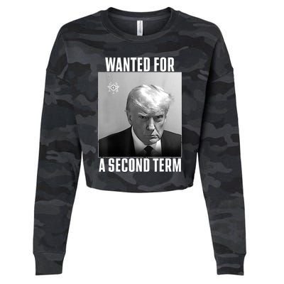 Trump Wanted For A Second Term Cropped Pullover Crew