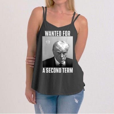 Trump Wanted For A Second Term Women's Strappy Tank